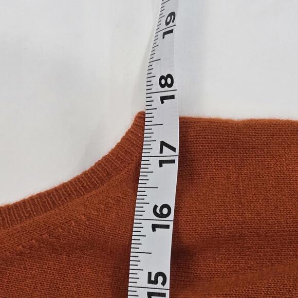 Manrico Cashmere Sweater Vest Orange Knit Top Womens XL Made in Italy MSRP $750 - Picture 8 of 10